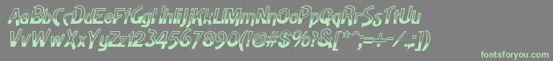 Шрифт HighnoonItalic – зелёные шрифты на сером фоне