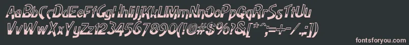 Шрифт HighnoonItalic – розовые шрифты на чёрном фоне