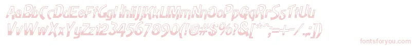 フォントHighnoonItalic – 白い背景にピンクのフォント