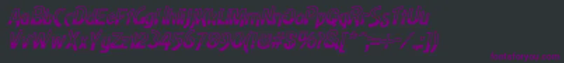 Шрифт HighnoonItalic – фиолетовые шрифты на чёрном фоне