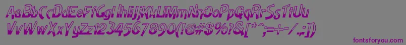 Шрифт HighnoonItalic – фиолетовые шрифты на сером фоне