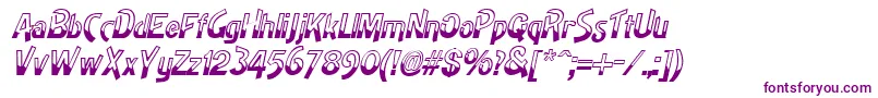 Шрифт HighnoonItalic – фиолетовые шрифты на белом фоне