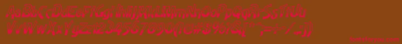 HighnoonItalic-Schriftart – Rote Schriften auf braunem Hintergrund