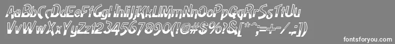 HighnoonItalic Font – White Fonts on Gray Background