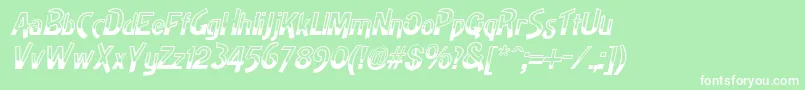 HighnoonItalic Font – White Fonts on Green Background