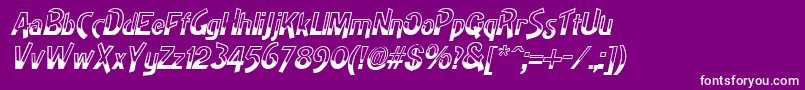 Lisätietoja HighnoonItalic-fontista HighnoonItalic-fontti – valkoiset fontit violetilla taustalla