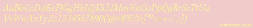 KeplerstdLightscnitcapt Font – Yellow Fonts on Pink Background