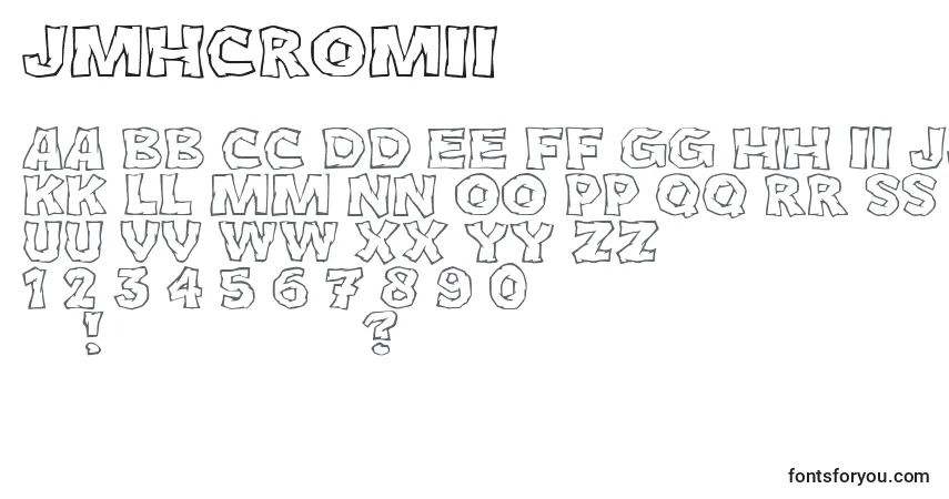 A fonte JmhCromIi – alfabeto, números, caracteres especiais