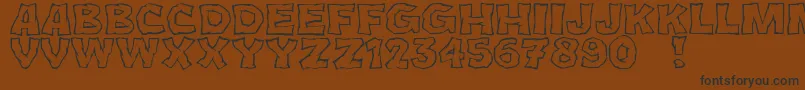 JmhCromIi Font – Black Fonts on Brown Background