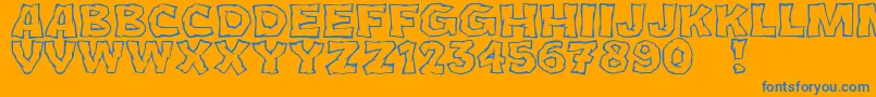 JmhCromIi Font – Blue Fonts on Orange Background