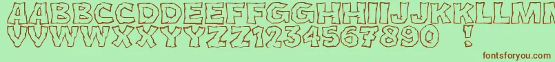 JmhCromIi Font – Brown Fonts on Green Background