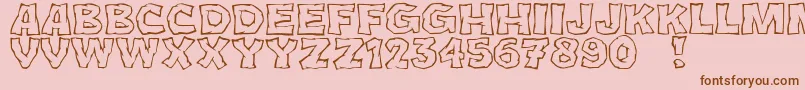 JmhCromIi Font – Brown Fonts on Pink Background