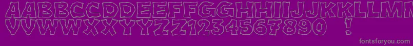 JmhCromIi Font – Gray Fonts on Purple Background