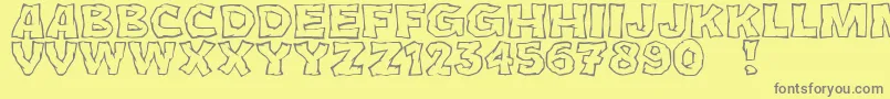 JmhCromIi Font – Gray Fonts on Yellow Background