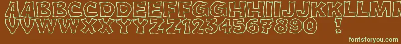 JmhCromIi Font – Green Fonts on Brown Background