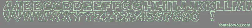 JmhCromIi Font – Green Fonts on Gray Background