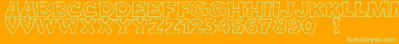 JmhCromIi Font – Green Fonts on Orange Background