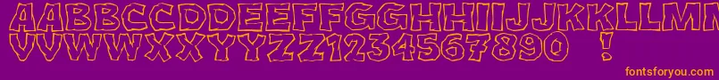 JmhCromIi Font – Orange Fonts on Purple Background