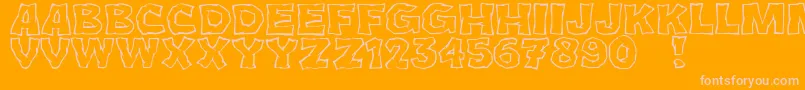 JmhCromIi Font – Pink Fonts on Orange Background