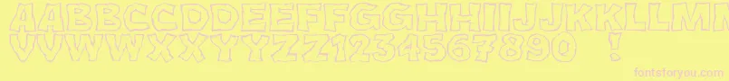 JmhCromIi Font – Pink Fonts on Yellow Background