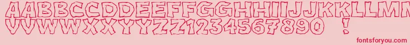 JmhCromIi Font – Red Fonts on Pink Background