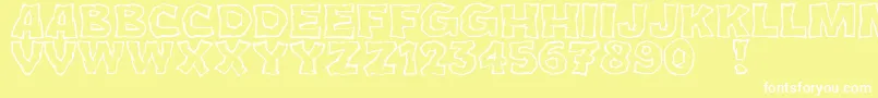 JmhCromIi Font – White Fonts on Yellow Background