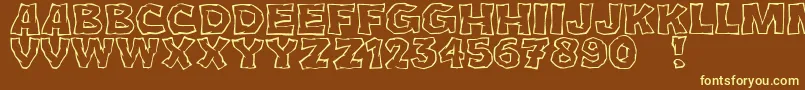 JmhCromIi Font – Yellow Fonts on Brown Background