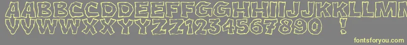 JmhCromIi Font – Yellow Fonts on Gray Background