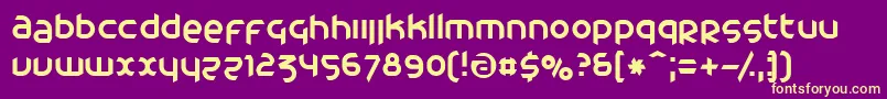 Cac ffy Font – Yellow Fonts on Purple Background