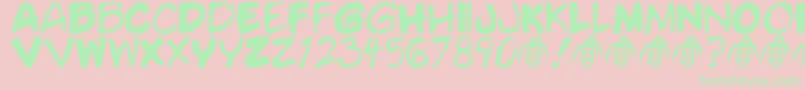 VoodooDoll Font – Green Fonts on Pink Background