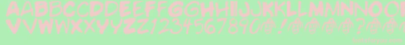 VoodooDoll Font – Pink Fonts on Green Background