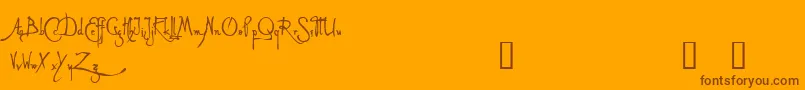 AlleghieriDemo Font – Brown Fonts on Orange Background