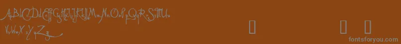 Czcionka AlleghieriDemo – szare czcionki na brązowym tle