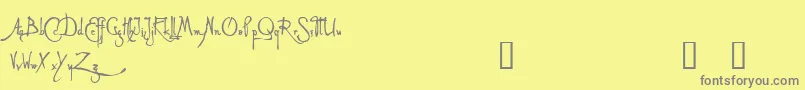 AlleghieriDemo Font – Gray Fonts on Yellow Background