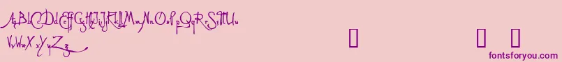 AlleghieriDemo Font – Purple Fonts on Pink Background