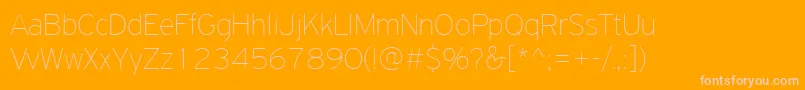 PfhighwaysansproExtrathin Font – Pink Fonts on Orange Background