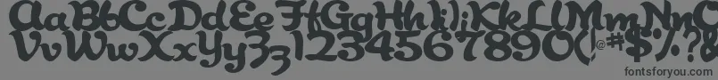 AbracadabraRegularTtstd-Schriftart – Schwarze Schriften auf grauem Hintergrund