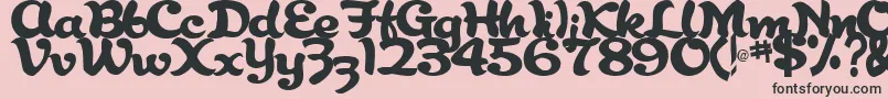 AbracadabraRegularTtstd-Schriftart – Schwarze Schriften auf rosa Hintergrund