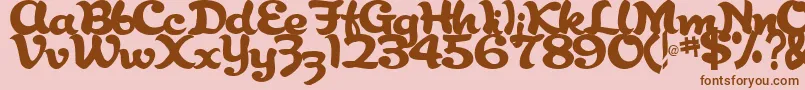 AbracadabraRegularTtstd Font – Brown Fonts on Pink Background