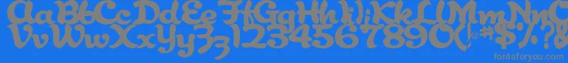 Police AbracadabraRegularTtstd – polices grises sur fond bleu