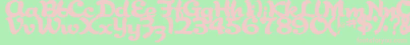 AbracadabraRegularTtstd Font – Pink Fonts on Green Background