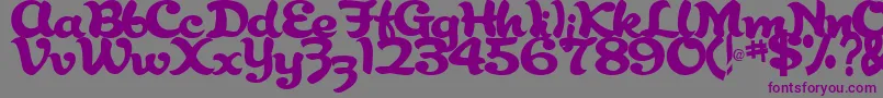 AbracadabraRegularTtstd Font – Purple Fonts on Gray Background