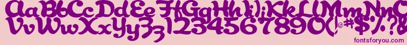 AbracadabraRegularTtstd-Schriftart – Violette Schriften auf rosa Hintergrund