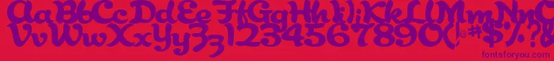 AbracadabraRegularTtstd Font – Purple Fonts on Red Background