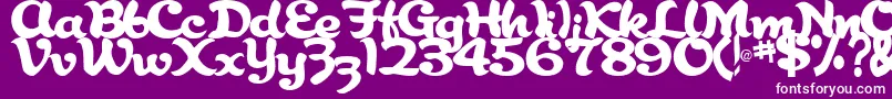 AbracadabraRegularTtstd Font – White Fonts on Purple Background