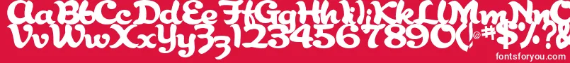 AbracadabraRegularTtstd Font – White Fonts on Red Background