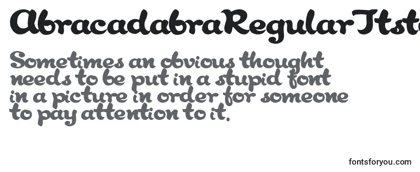 AbracadabraRegularTtstd フォントのレビュー