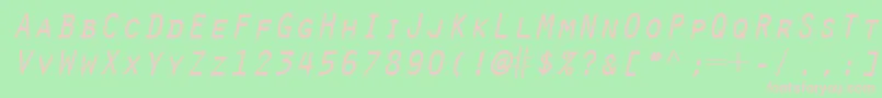 OratorLtSlanted Font – Pink Fonts on Green Background