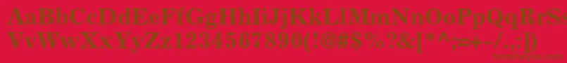 Police ExcelsiorltstdBold – polices brunes sur fond rouge