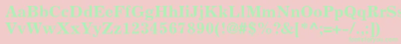 ExcelsiorltstdBold-Schriftart – Grüne Schriften auf rosa Hintergrund